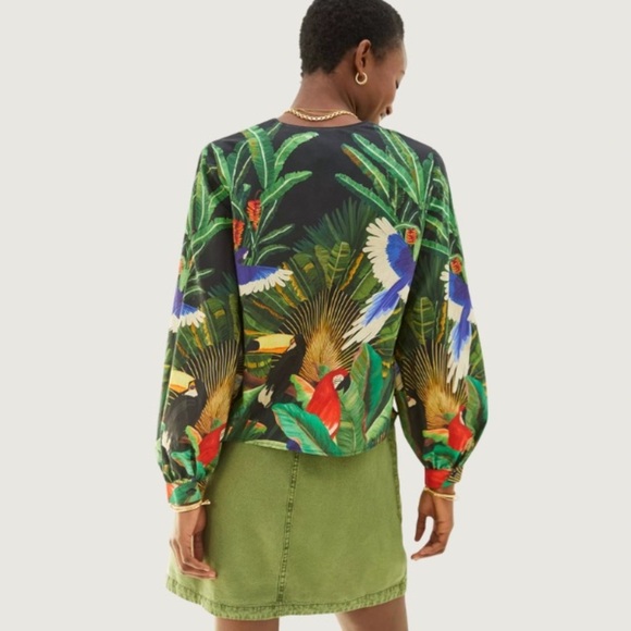 ✨HOST PICK✨ FARM RIO Adrianna blouse with tropical pattern * - Picture 9 of 9